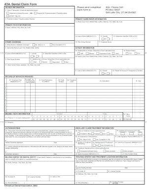 Ada Claim Form