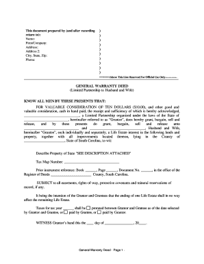 Example of a Warranty Deed  Form