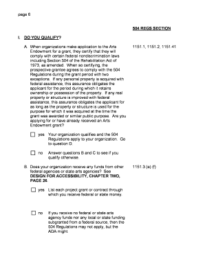 Section 504 Self Evaluation Workbook Form