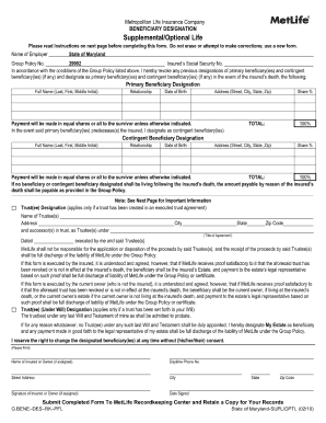 Printable Beneficiary Forms