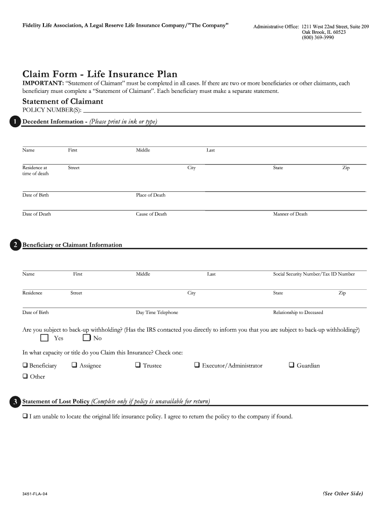  Aig Insurance Claimant Statement 2004-2024