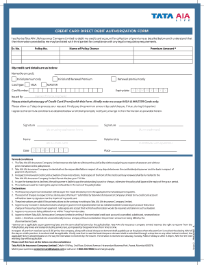 Credit Card Authirization Form