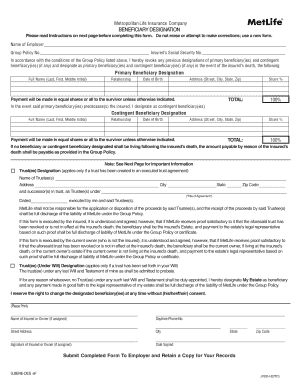 Metlife Insurance Forms