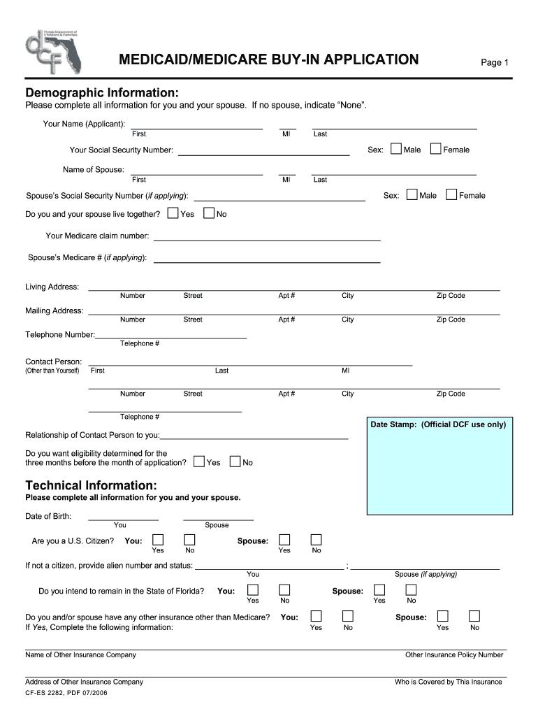 Florida Medicaid Application 20062024 Form Fill Out and Sign