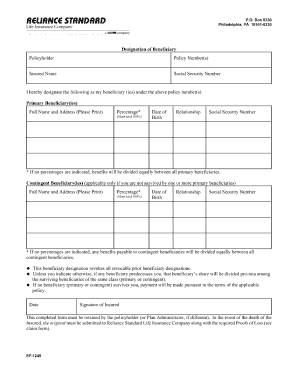 Designation of Beneficiary Form