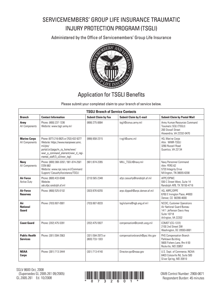 Tsgli Claim Form
