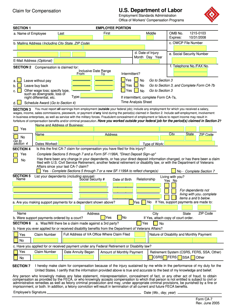 Ca7 Fill Out and Sign Printable PDF Template signNow