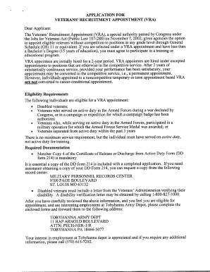 Vra Packet for Tobyhanna Army Depot  Form