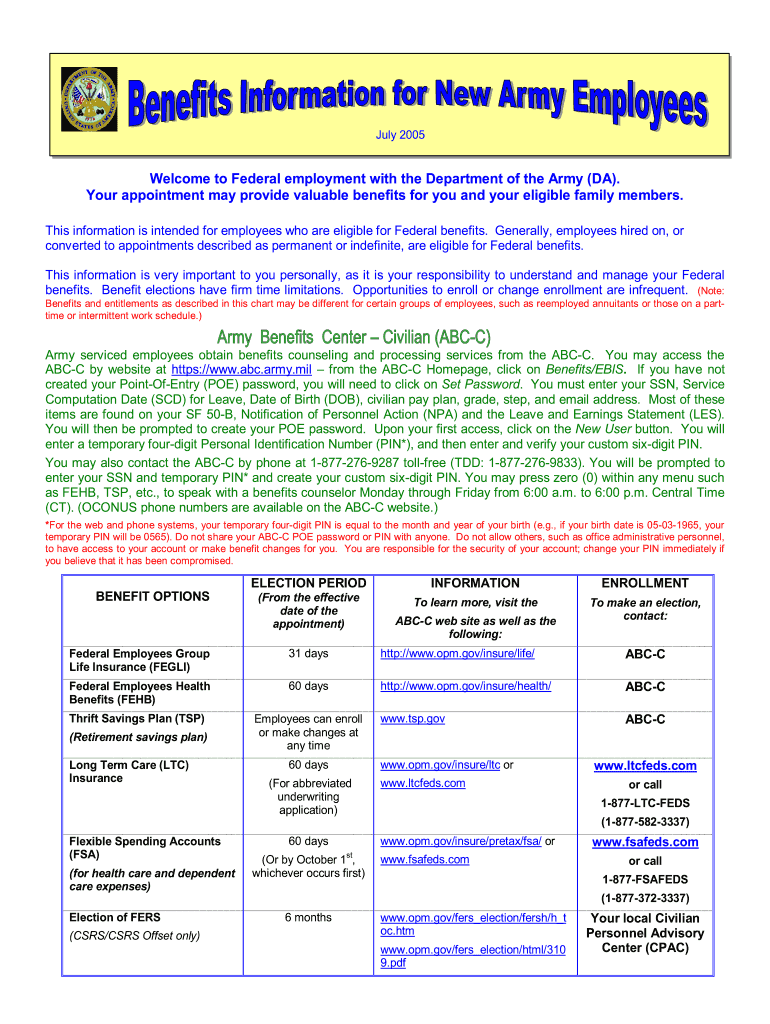 BQIIQIIIS IIf0lmation for New Army Employees Wsmr Army  Form