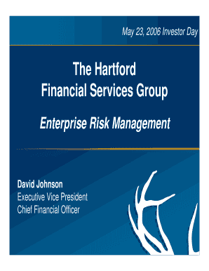 Enterprise Risk Management the Hartford  Form