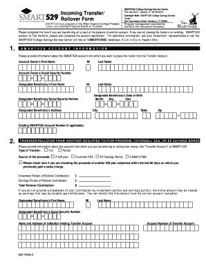 Incoming Transfer Rollover Form