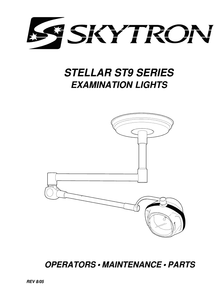 Get and Sign Skytron St9 Service Manual 2005-2022 Form