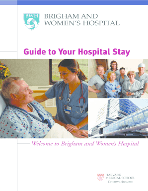 Guide to Your Hospital Stay Bwh Partners  Form