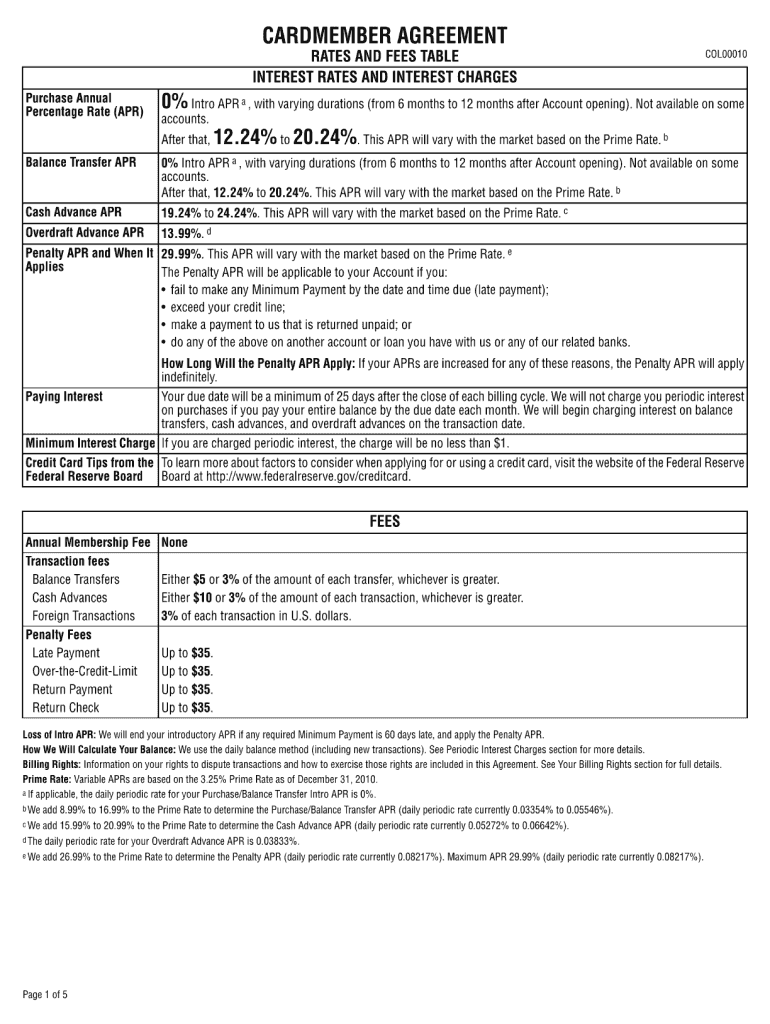 Chase Prime Rate Form