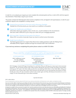 Chase Homeowner Information Packet