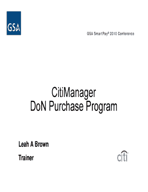 CitiManager DoN Purchase Program  Form