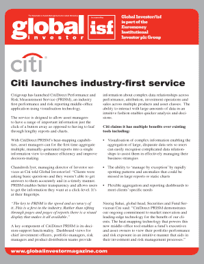 Citi Launches Industry First Service  Form