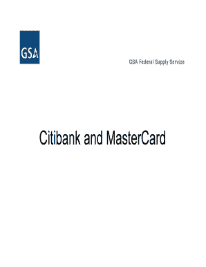 Citibank Commercial Cards, Government Services  Form