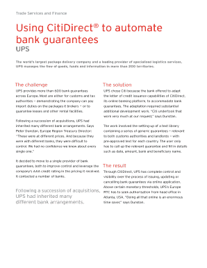 Citibank Bank Guarantee  Form