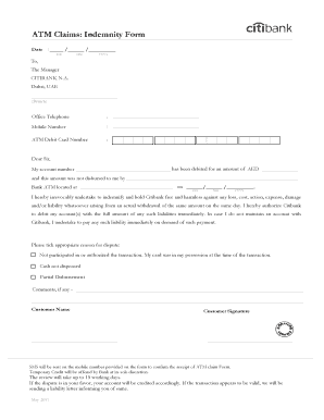 Citi Debit Card Transaction Dispute Declaration Form Citibank UK