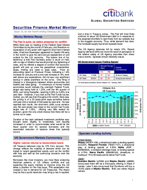 Securities Finance Market Monitor Citi Transaction Services  Form