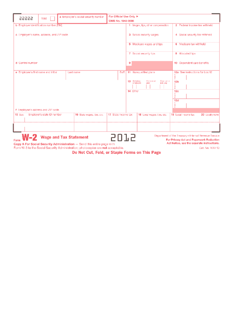 2007 W-2 form