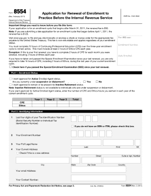 Form 8554 Renewal