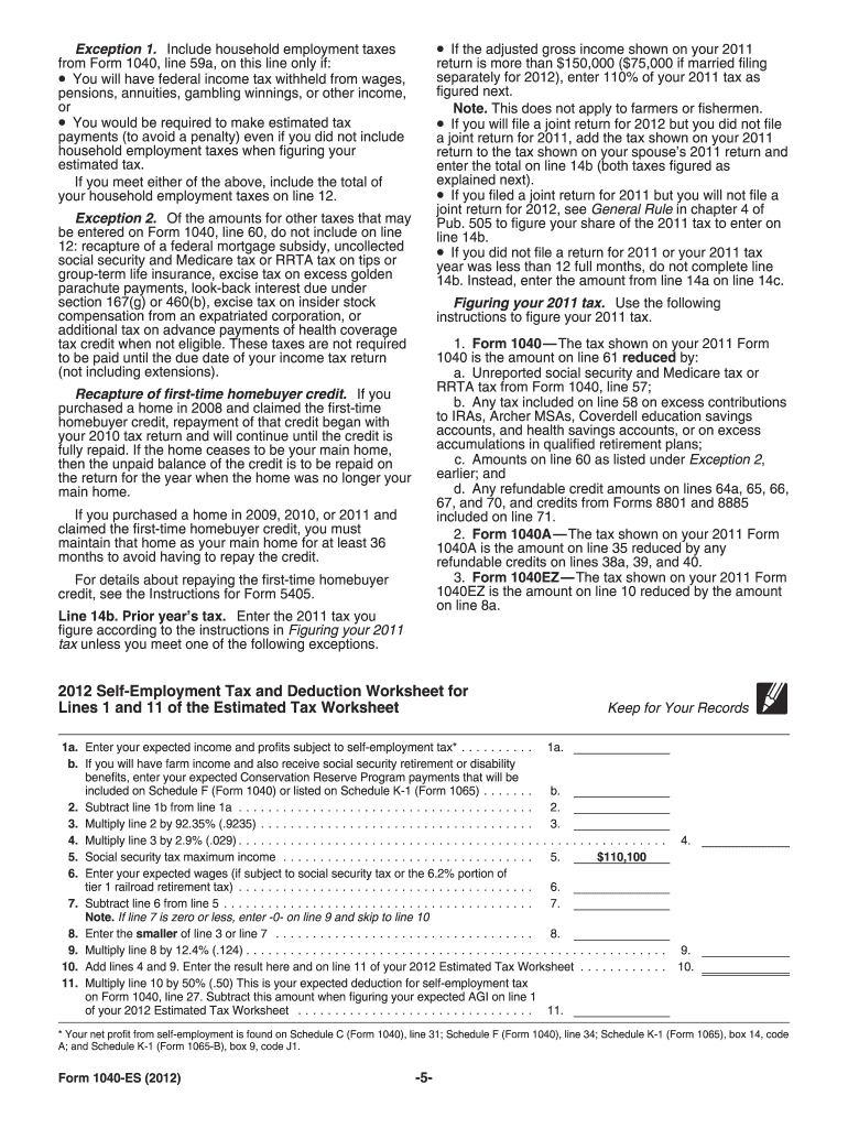 Form 1040 Fillable
