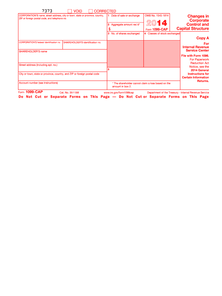 2014 1099-CAP form