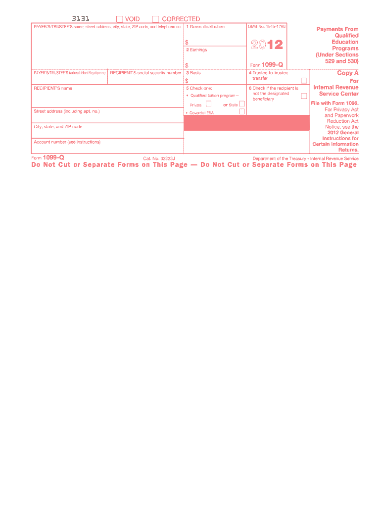  1099 Q Form 2012