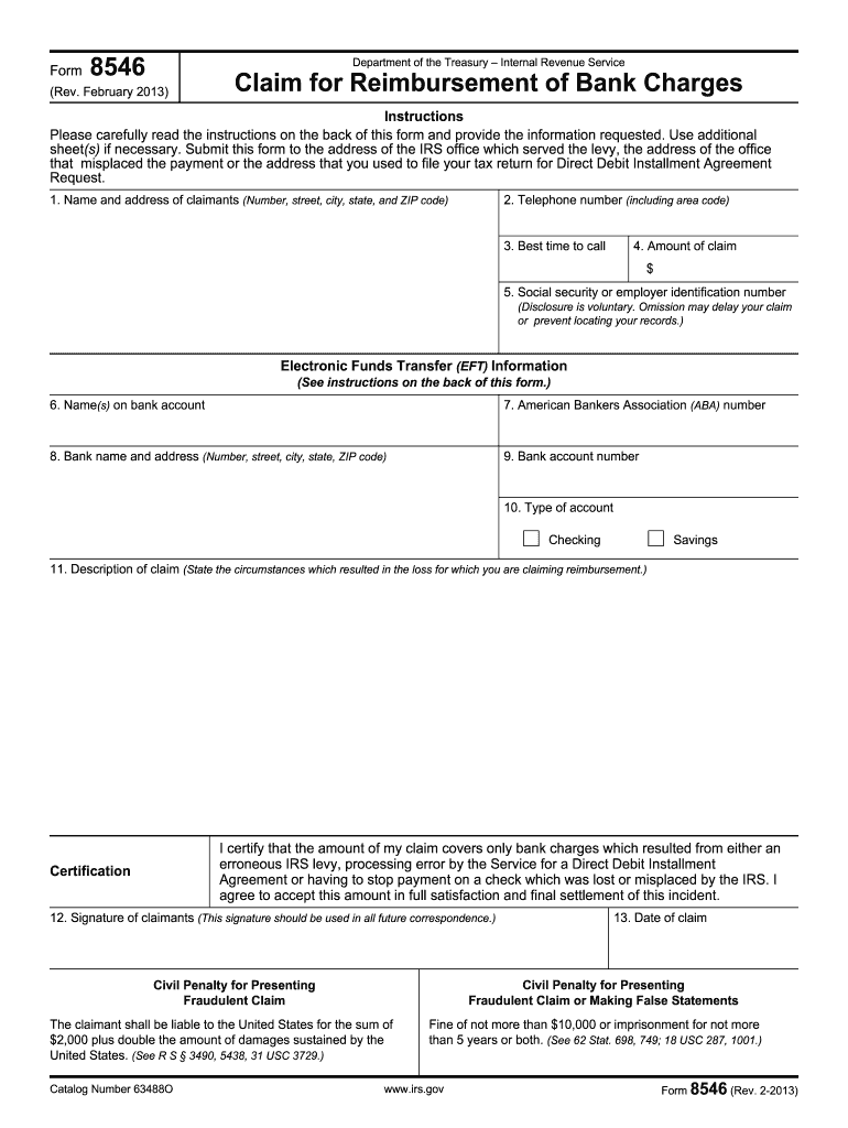 Where to Send Irs Form 8546