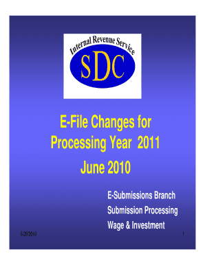 E File Changes for Processing Year June Irs  Form