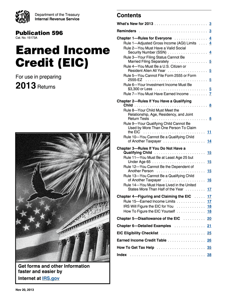  Earned Income Form 2013