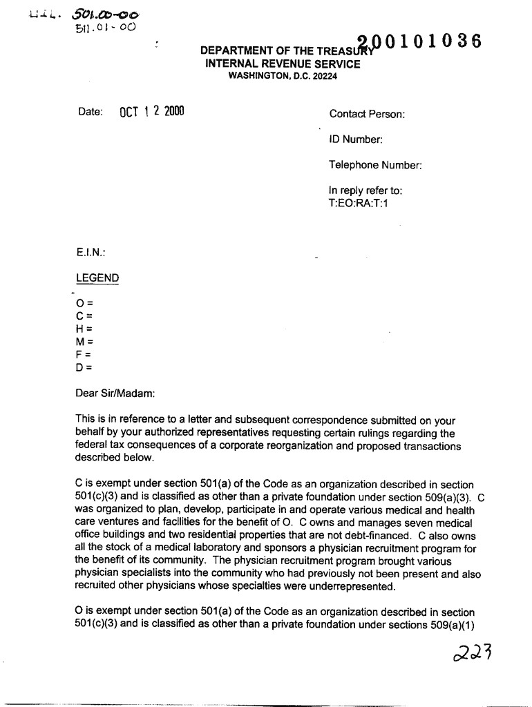 5 ' O 0101036  Irs  Form