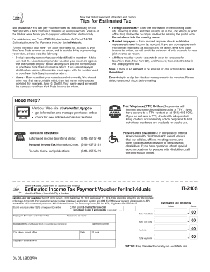 Nys it 2105 Fillable  Form