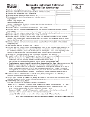 Nebraska 1040 Fillable Form