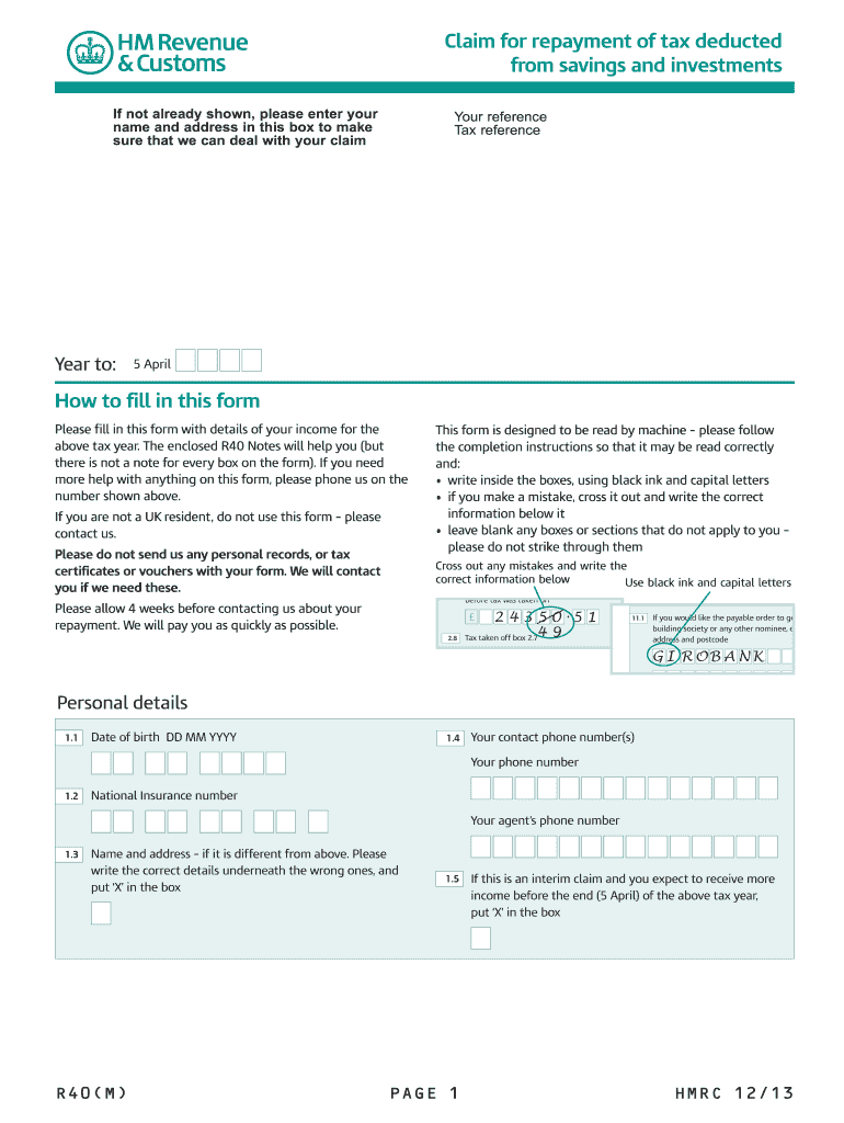  Complete R40 Online Form 2020