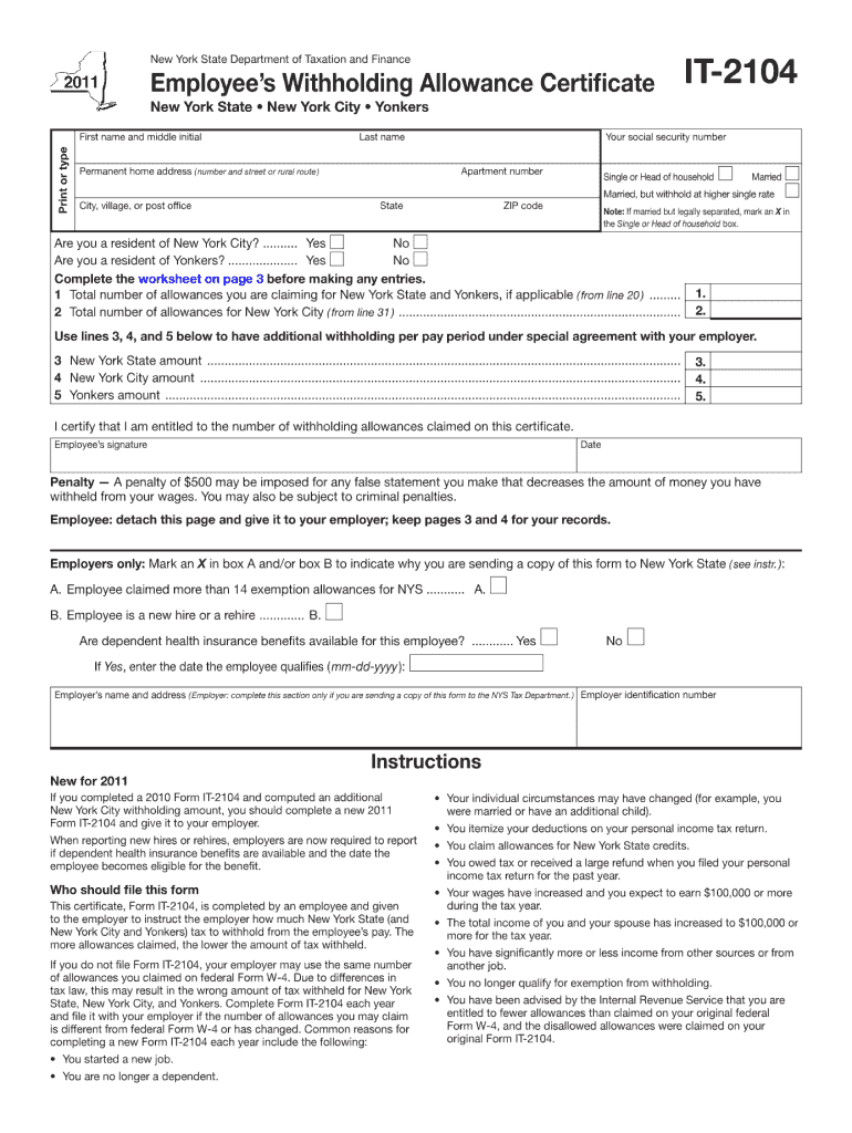 It 2104 Form Fill Out and Sign Printable PDF Template signNow