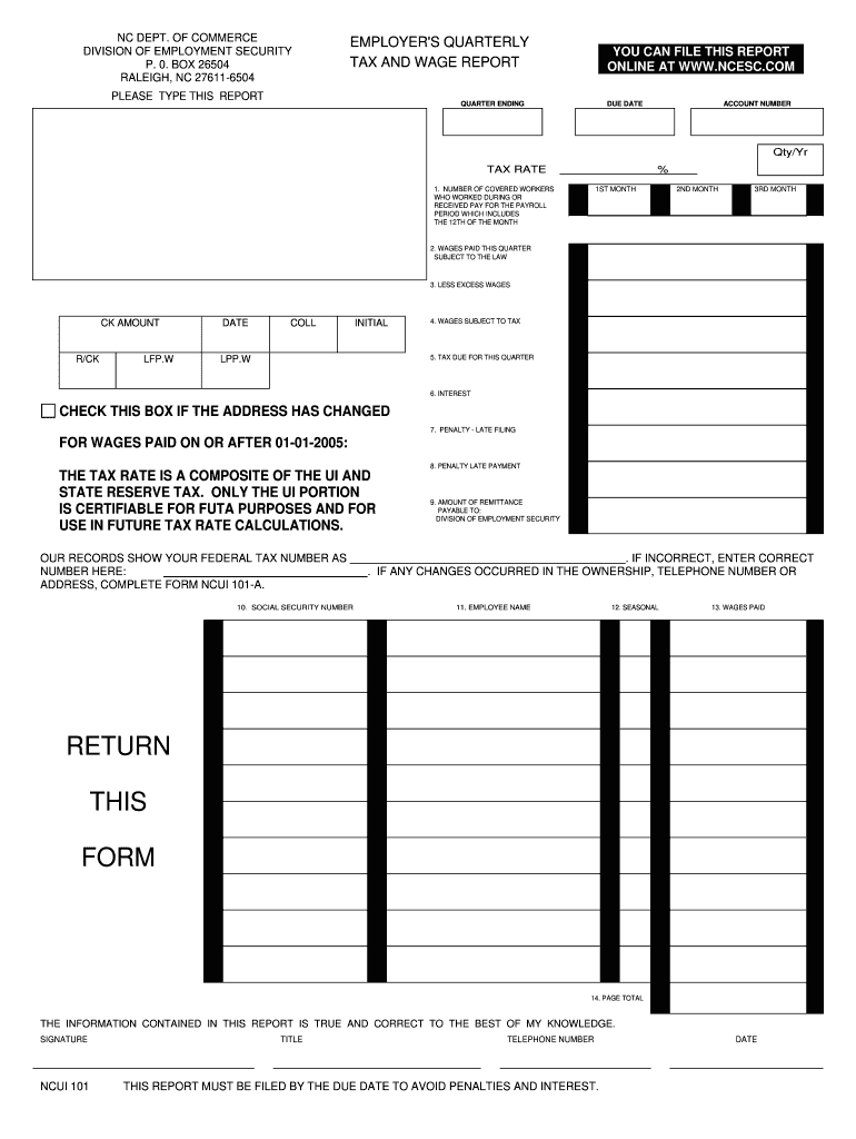 North Carolina Labor Forms