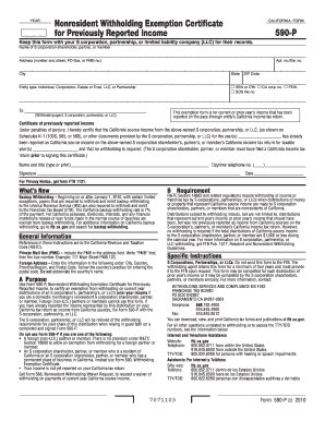 Form 590 P - Fill Out and Sign Printable PDF Template | signNow