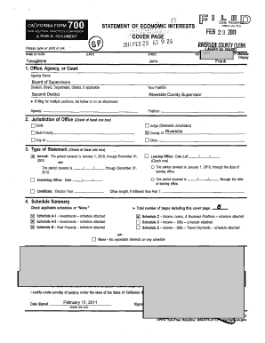 CAtlFORNIA FORM Fppc Ca