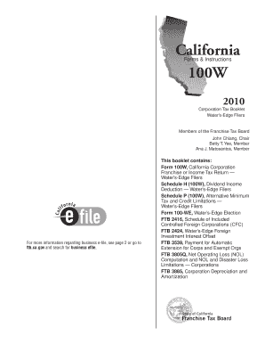 California Form 100w