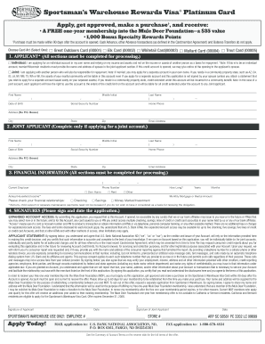 Sportsman S Warehouse Credit Card Fill Out And Sign Printable Pdf Template Signnow