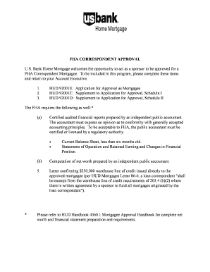 FHA Correspondent Approval 57 Kb US Bank  Form