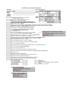 CONV CHECKLIST W Freddie 2 07 US Bank  Form