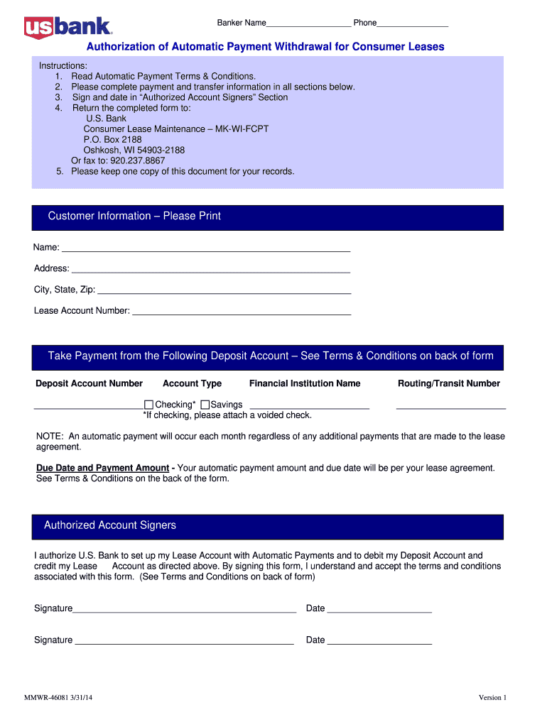  Authorization Automatic Form 2010-2024