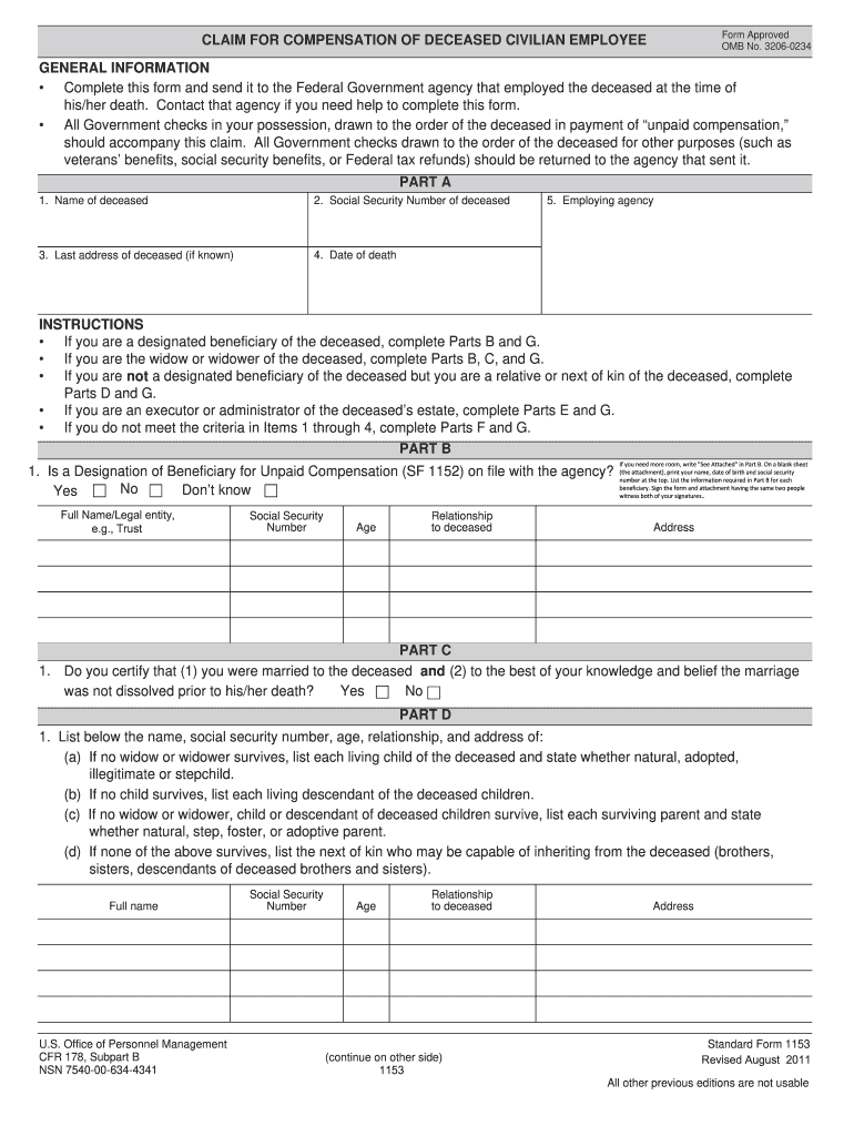 Sf 1153  Form