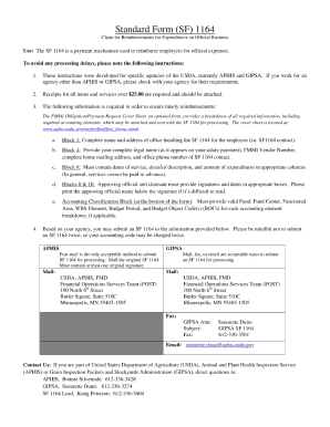 Sf 1164 Fillable PDF  Form