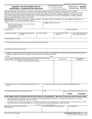 Sf 1444 Fillable Form
