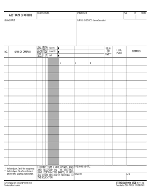 Standard Form 1409 Fillable